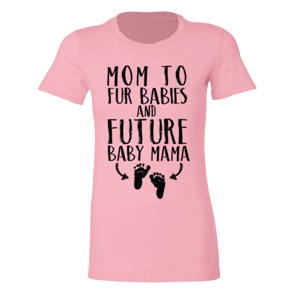 FUTURE BABY MAMA - PREMIUM WOMEN'S FITTED S/S TEE - WHITE Thumbnail