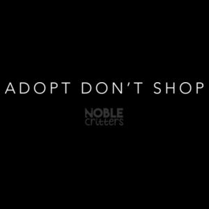 ADOPT DON'T SHOP - PREMIUM WOMEN'S FITTED S/S TEE - BLACK Design