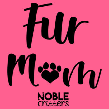 FUR MOM - PREMIUM WOMEN'S FITTED RACERBACK TANK TOP - HOT PINK Design
