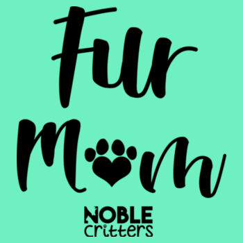 FUR MOM - PREMIUM WOMEN'S FITTED S/S V-NECK TEE - MINT Design