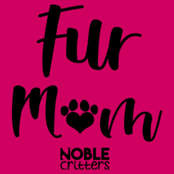 FUR MOM - PREMIUM WOMEN'S FITTED S/S V-NECK TEE - RASPBERRY Design