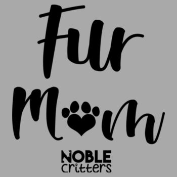 FUR MOM - PREMIUM WOMEN'S FITTED S/S V-NECK TEE - LIGHT GRAY HEATHER Design