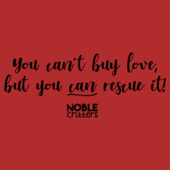 RESCUE LOVE - PREMIUM WOMEN'S FITTED S/S TEE - WHITE Design