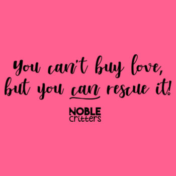 RESCUE LOVE - PREMIUM WOMEN'S FITTED RACERBACK TANK TOP - HOT PINK Design