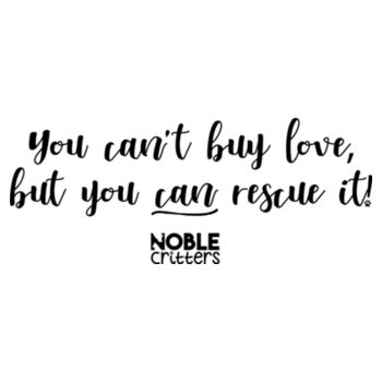 RESCUE LOVE - PREMIUM WOMEN'S FITTED RACERBACK TANK TOP - WHITE Design