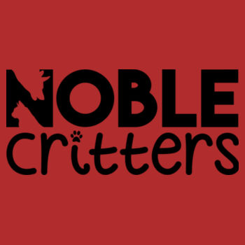 NOBLE CRITTERS LOGO - PREMIUM UNISEX S/S TEE - RED Design