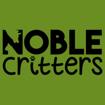 NOBLE CRITTERS LOGO - PREMIUM WOMEN'S FITTED RACERBACK TANK TOP - MILITARY GREEN Design