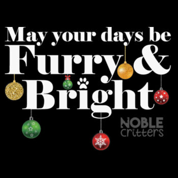 FURRY AND BRIGHT - PREMIUM UNISEX PULLOVER HOODIE - BLACK Design