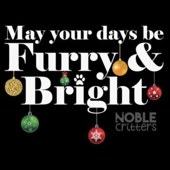 FURRY AND BRIGHT - PREMIUM UNISEX S/S TEE - BLACK Design