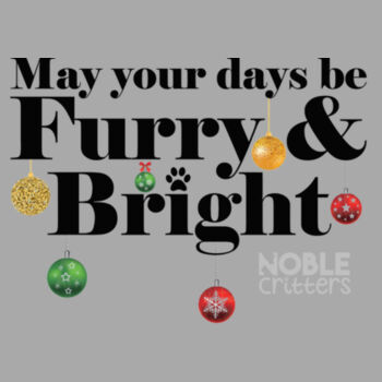 FURRY AND BRIGHT - PREMIUM UNISEX PULLOVER HOODIE - LIGHT GRAY HEATHER Design