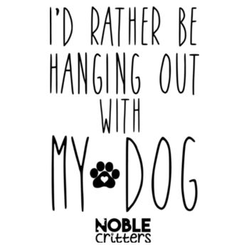I'D RATHER BE HANGING WITH MY DOG - PREMIUM UNISEX CREW NECK SWEATSHIRT - WHITE Design