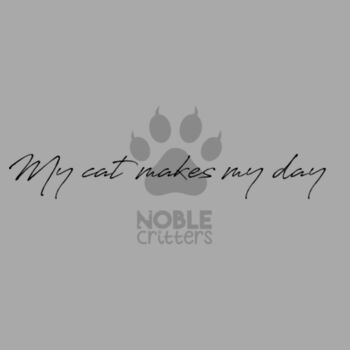 MY CAT MAKES MY DAY - UNISEX PREMIUM PULLOVER HOODIE - LIGHT GRAY HEATHER Design