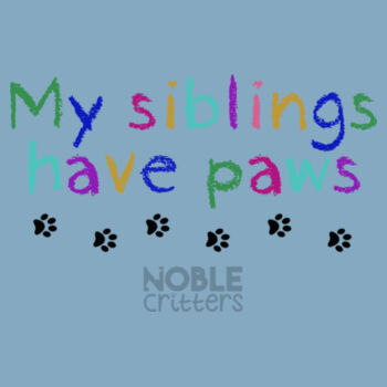 MY SIBLINGS HAVE PAWS - BABY PREMIUM ONESIE - WHITE Design