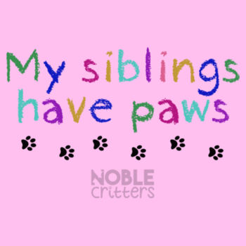MY SIBLINGS HAVE PAWS - BABY PREMIUM ONESIE - WHITE Design