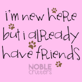 I ALREADY HAVE FRIENDS - BABY PREMIUM ONESIE - LIGHT PINK Design