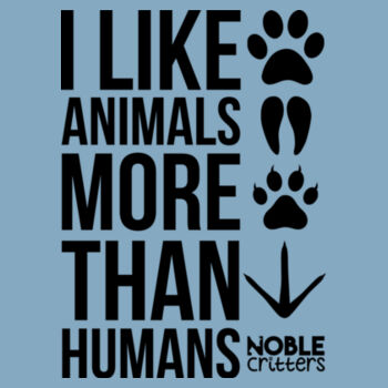 I LIKE ANIMALS MORE THAN HUMANS - TODDLER PREMIUM T-SHIRT - LIGHT BLUE Design