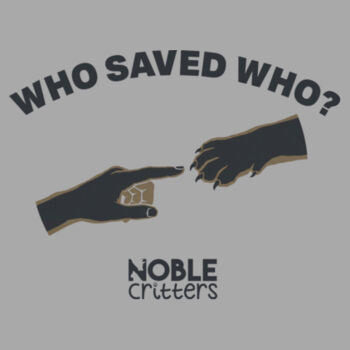 WHO SAVED WHO? - PREMIUM WOMEN'S FITTED S/S VNECK T-SHIRT - $6WDAH5$ Design