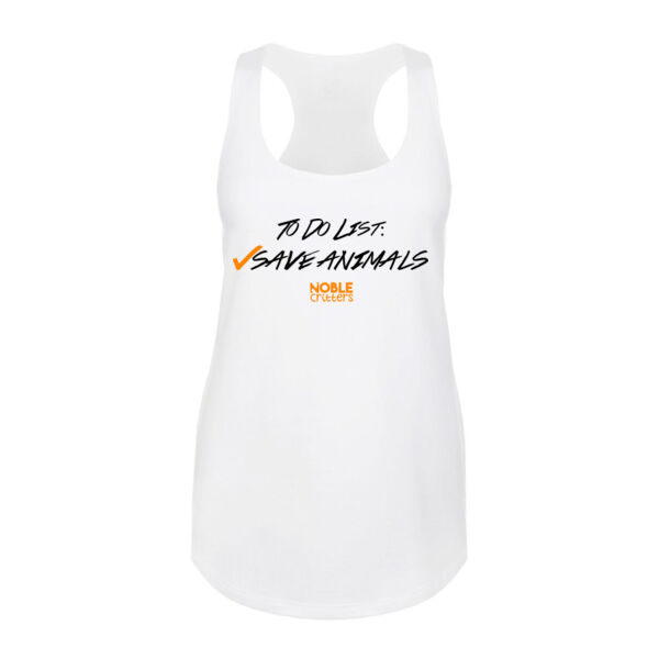 TO DO - PREMIUM WOMEN'S FITTED RACERBACK TANK TOP - WHITE Thumbnail