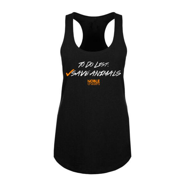 TO DO - PREMIUM WOMEN'S FITTED RACERBACK TANK TOP - BLACK Thumbnail