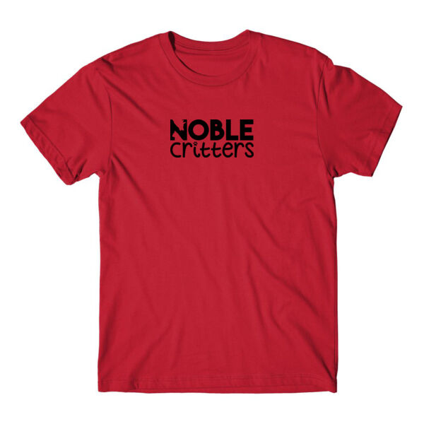 NOBLE CRITTERS LOGO - PREMIUM UNISEX S/S TEE - RED Thumbnail