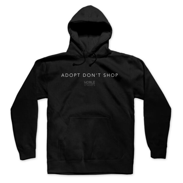 ADOPT DON'T SHOP - PREMIUM UNISEX PULLOVER HOODIE - BLACK Thumbnail