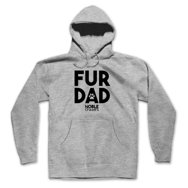 FUR DAD - PREMIUM UNISEX PULLOVER HOODIE - LIGHT GRAY HEATHER Thumbnail