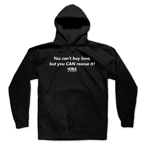 YOU CAN'T BUY LOVE - PREMIUM UNISEX PULLOVER HOODIE - BLACK Thumbnail