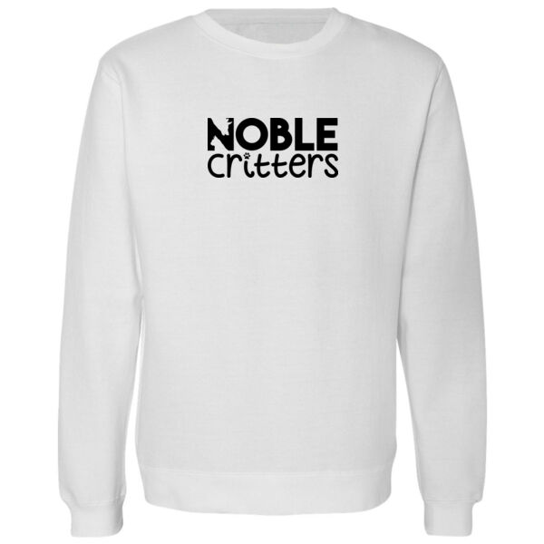 NOBLE CRITTERS LOGO - PREMIUM UNISEX CREW NECK SWEATSHIRT - WHITE Thumbnail