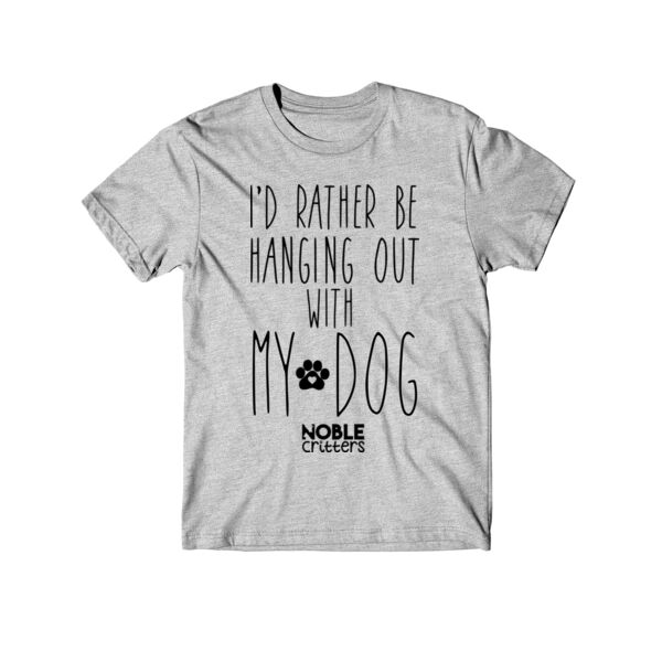 I'D RATHER BE HANGING OUT WITH MY DOG - TODDLER PREMIUM T-SHIRT - LIGHT GRAY HEATHER Thumbnail