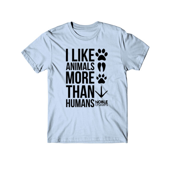 I LIKE ANIMALS MORE THAN HUMANS - TODDLER PREMIUM T-SHIRT - LIGHT BLUE Thumbnail