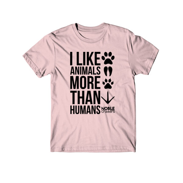 I LIKE ANIMALS MORE THAN HUMANS - TODDLER PREMIUM T-SHIRT - LIGHT PINK Thumbnail