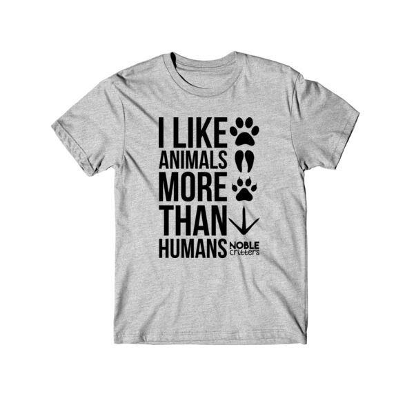 I LIKE ANIMALS MORE THAN HUMANS - TODDLER PREMIUM T-SHIRT - LIGHT GRAY HEATHER Thumbnail