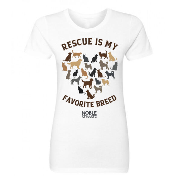 RESCUE IS MY FAVORITE BREED - PREMIUM WOMENS' FITTED S/S T-SHIRT - 1YCG6W Thumbnail