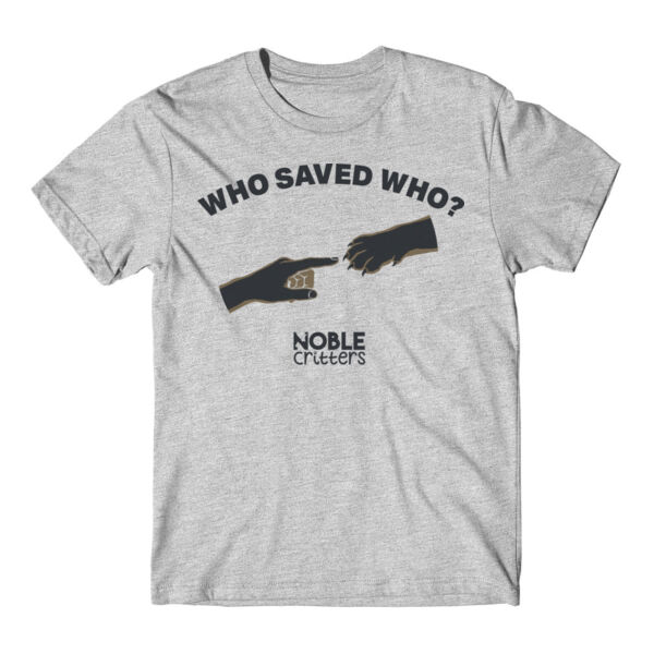 WHO SAVED WHO? - PREMIUM UNISEX T-SHIRT - YN9Q8G Thumbnail