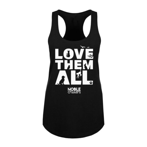 LOVE THEM ALL - PREMIUM WOMEN'S FITTED RACERBACK TANK TOP - $W7KQEX$ Thumbnail